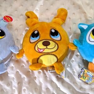 Crunchimals-set of 3: Polar Bear, Puppy Dog, and Owl. 5" size. Good for all ages